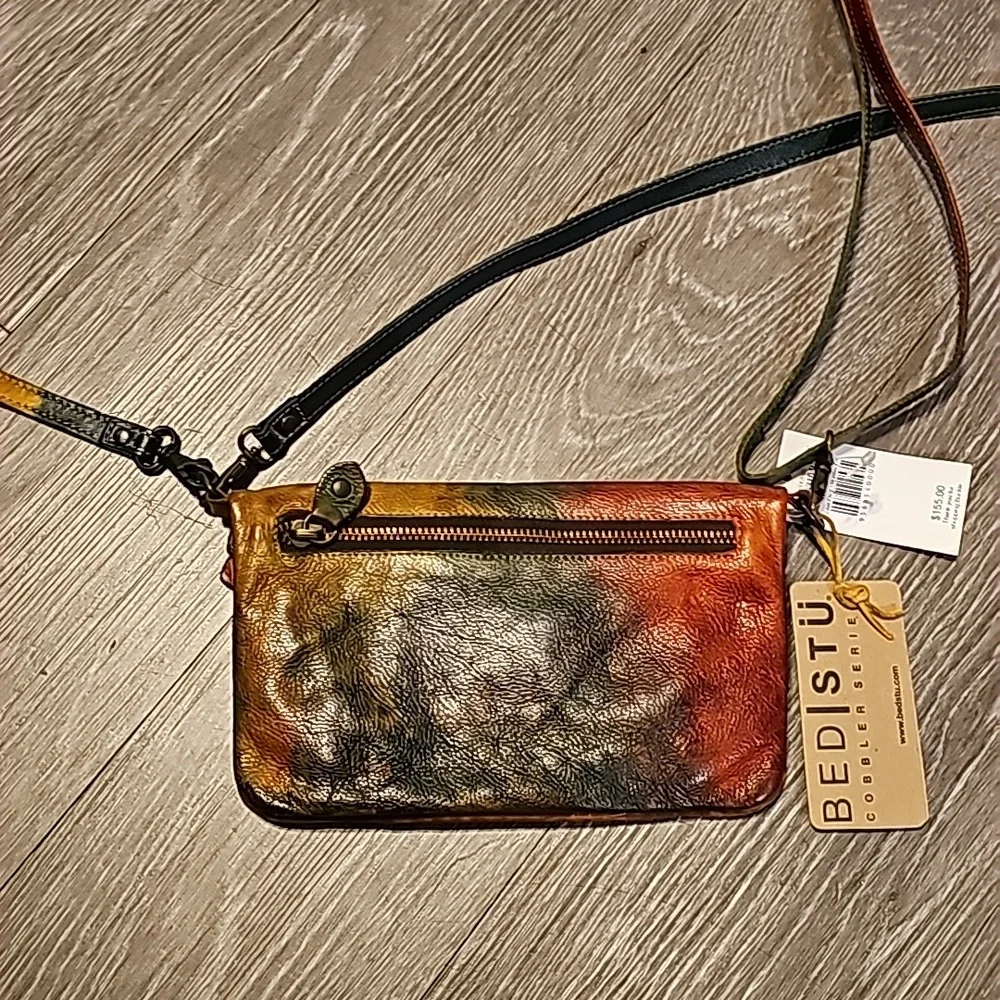 #BedStu Cadence Monarch Tie Dye Cross Body Leather Bag!! Nwts!! - Picture 9 of 13